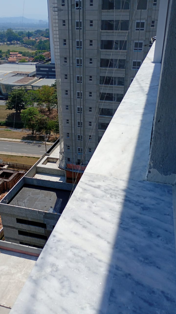 Impermeabilização de platibanda vista aérea