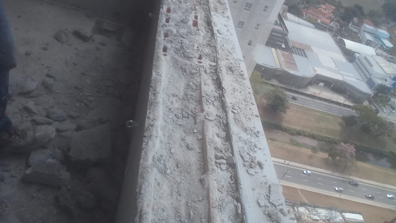 Sacada com acabamento em granito vista aérea